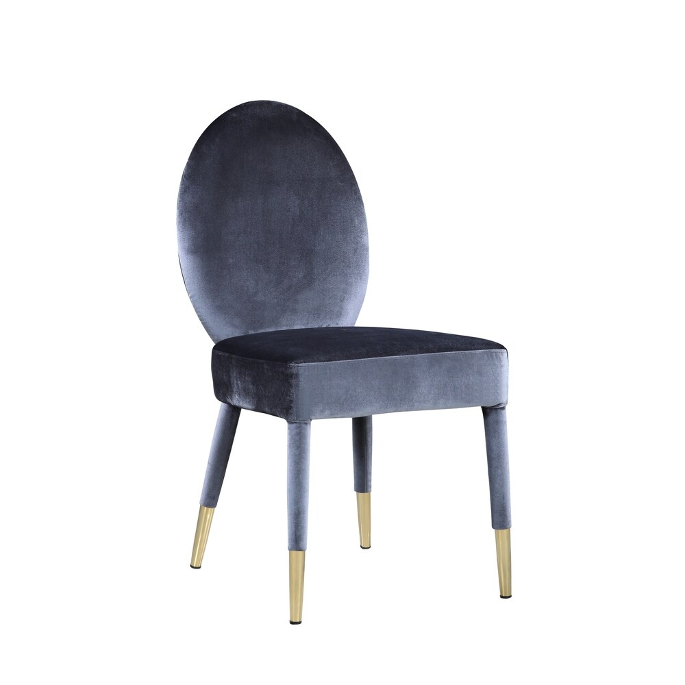 Chic Home Jerett Velvet Dining Chair Oval Back  Set of 2