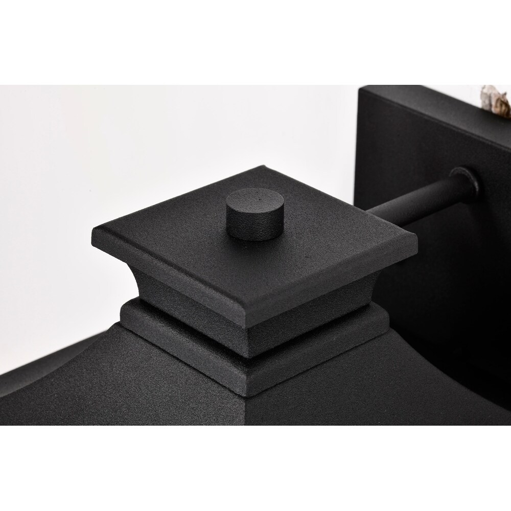 Jasper Outdoor Small Wall Light Matte Black Finish Clear Glass