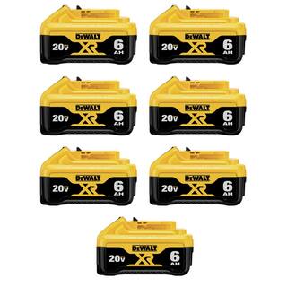 DW 20V MAX XR Premium Lithium-Ion 6.0Ah Battery (7 Pack) DCB206-7