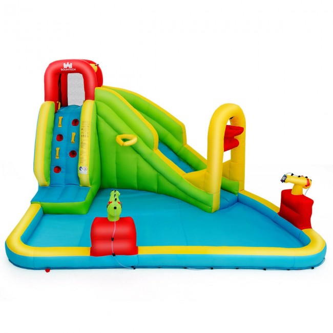 Inflatable Water Park Bounce House Bouncer Slide with Climbing Wall without Blower