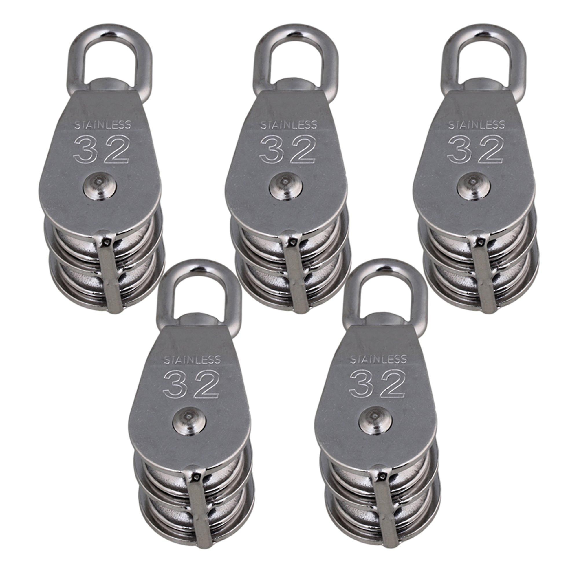 M32 Swivel Stainless Steel 304 Double Wire Rope Pulley