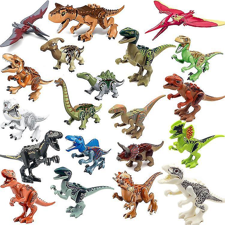 Dinos Jurassic World Dinosaur Tyrannosaurus Raptor Toy 20 Piece Set