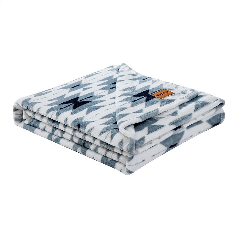 Wrangler Ikat Pattern Plush Throw Blanket