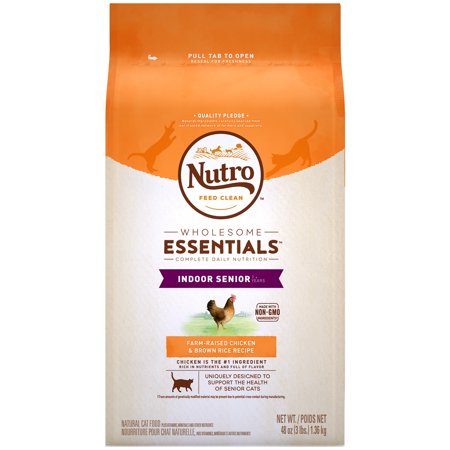 Nutro Indoor Senior Chicken and Brown Rice Recipe for Cats