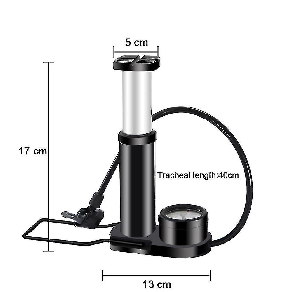 Bike Pump，140 Psi Mini Portable Bicycle Pump， Mini Foot Pump With Pressure Gauge， Double Valve Bicyc