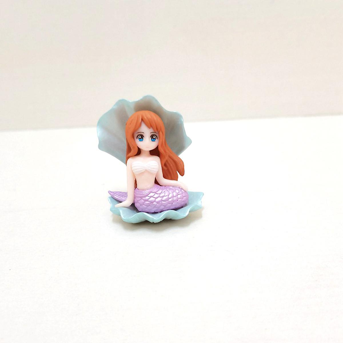 4pcs/lot Mermaid Doll Anime Figure Toy Models 5-6.5cm