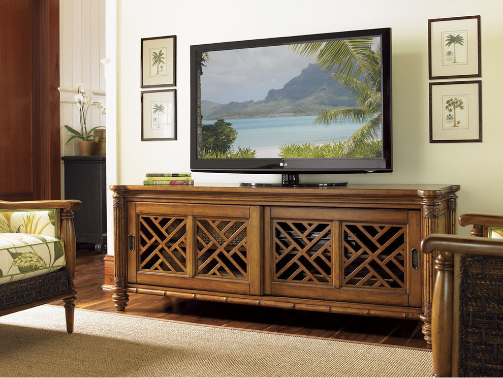 Nevis Media Console   Traditional   Entertainment Centers And Tv Stands   by Homesquare  Houzz