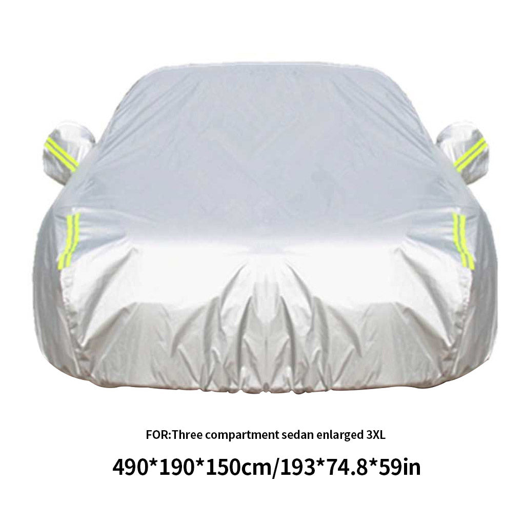 Car Cover Waterproof All Weather，Waterproof Taffeta+Silver Coating Sedans Up To 188.9 Inches