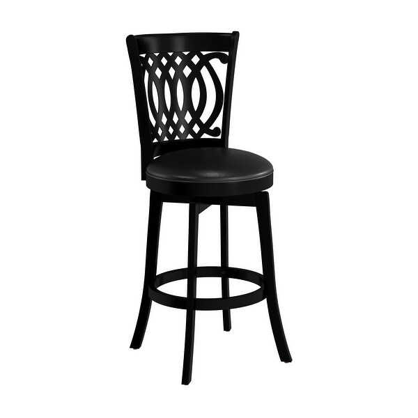 Hillsdale Furniture Van Draus Wood Swivel Stool， Black