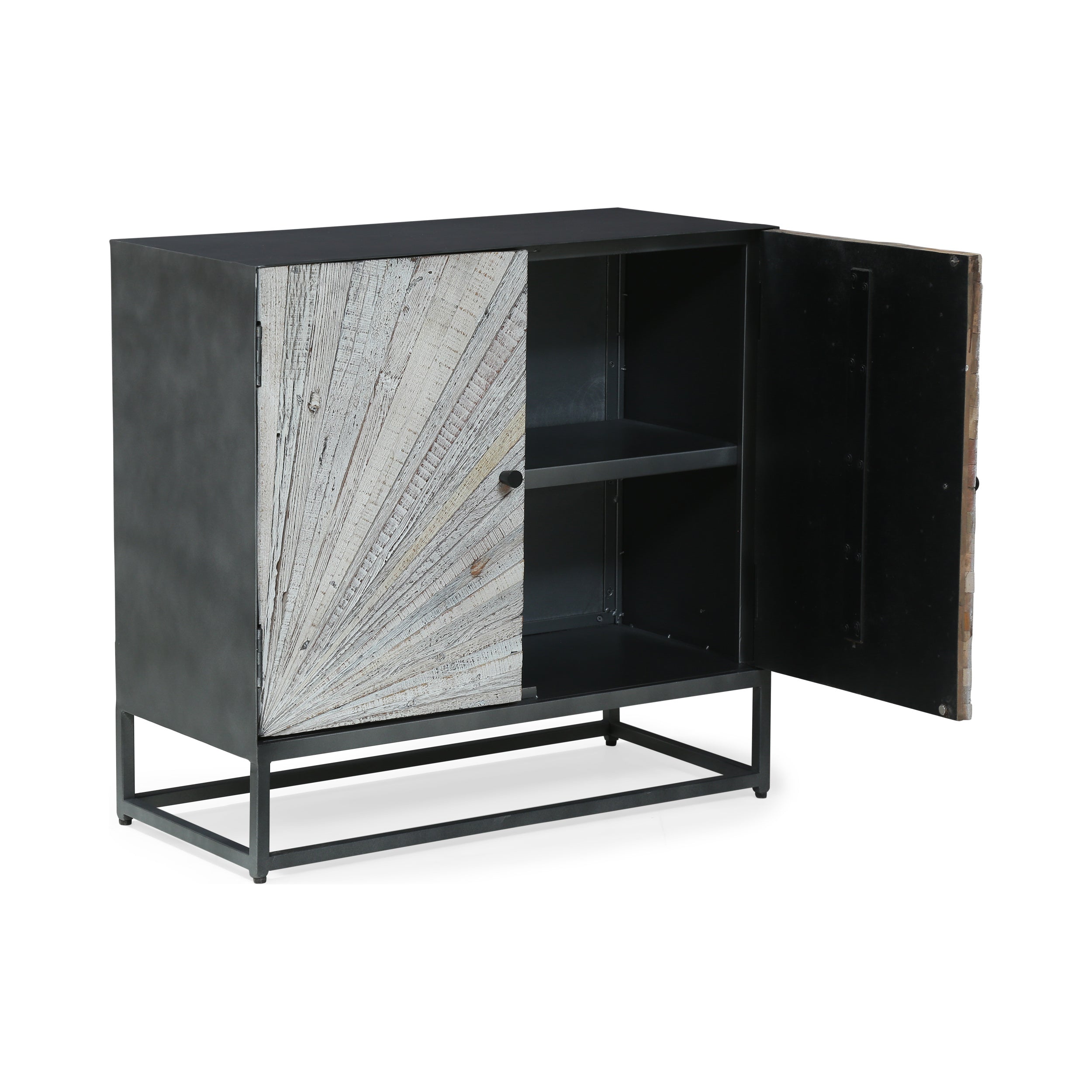 Tijeras Handcrafted Modern Industrial 2 Door Cabinet