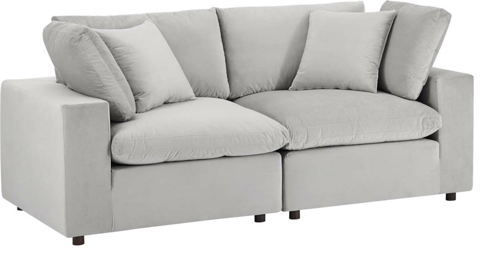 Wheatland Down Filled Overstuffed Loveseat   Transitional   Loveseats   by HedgeApple  Houzz