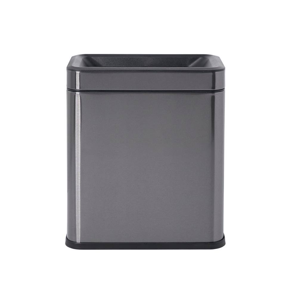 Rubbermaid 2.6 Gal. Stainless Steel Rectangular Open Top Household Metal Trash Can 2179283