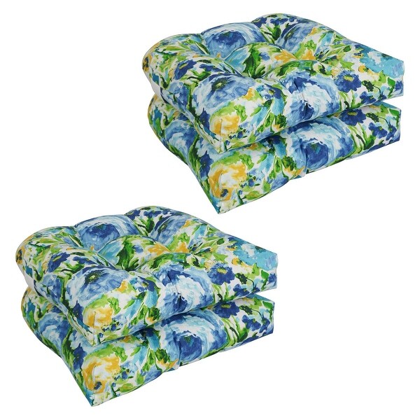 19-inch Rounded Back Indoor/Outdoor Chair Cushions (Set of 4) - 19