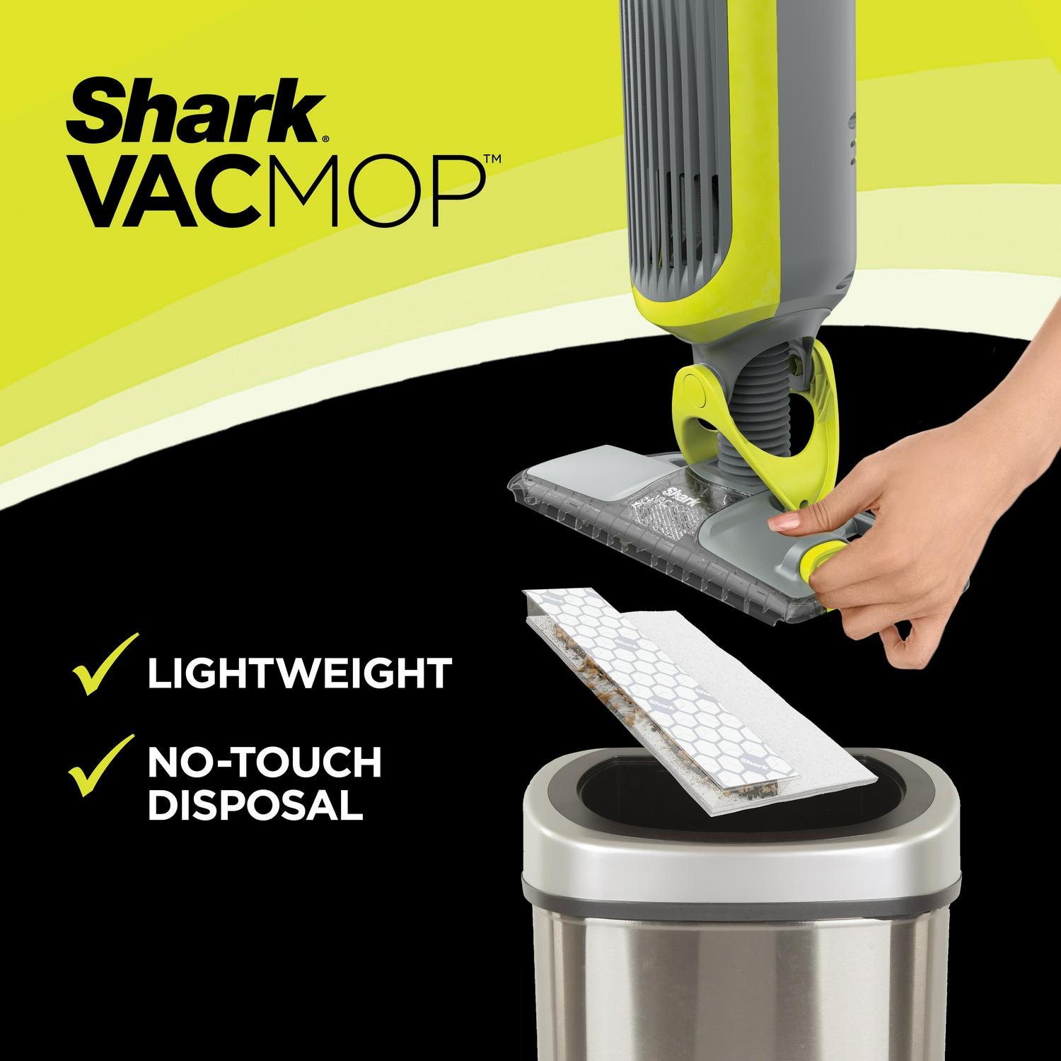 Shark VACMOPa c Cordless Hard Floor Vacuum Mop with Disposable VACMOP Pad VM200  Crowdfused