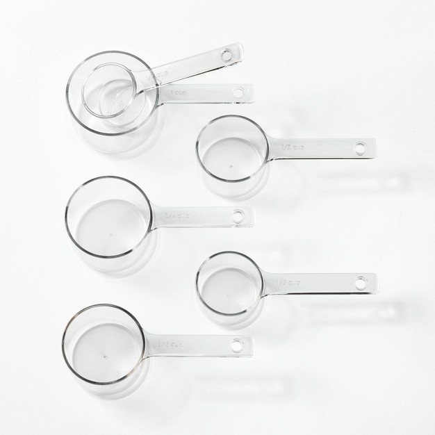 6pc Tritan Plastic Measuring Cups Clear