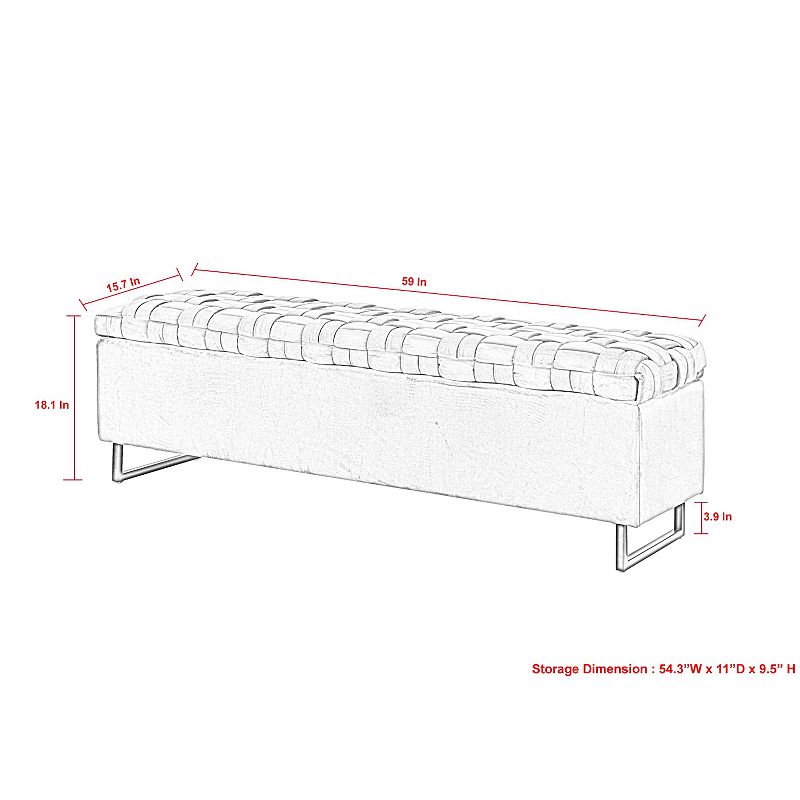 Amina Storage Bench Upholstered