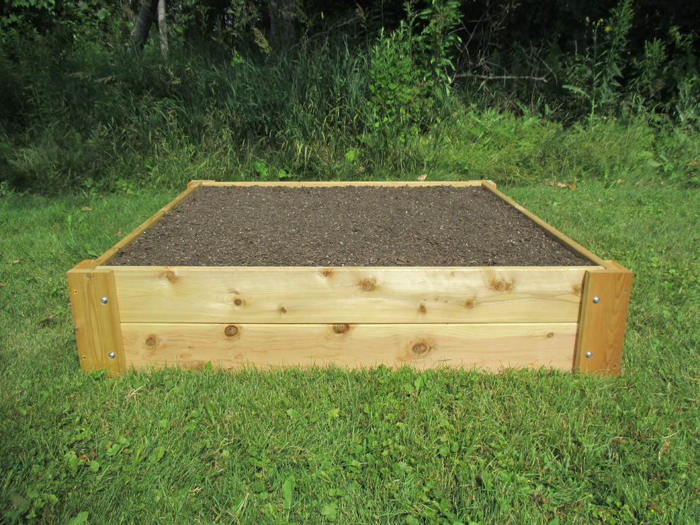 Cedar Garden Raised Bed   Rustic   Outdoor Pots And Planters   by Smart Carts / Infinite Cedar  Houzz