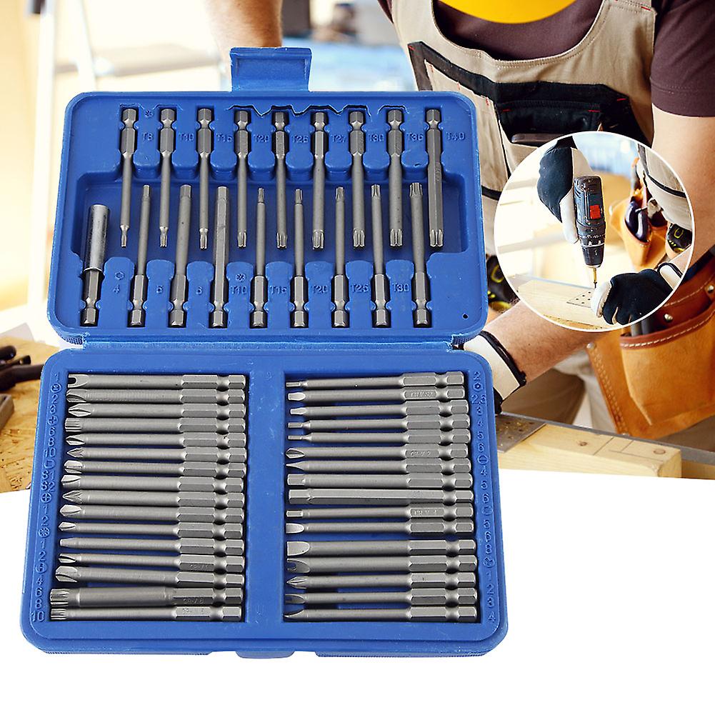 50pcs Steel Electric Screwdriver Bits Slot Cross U Shaped Hex Bits Socket Rotary Power Tool Kit