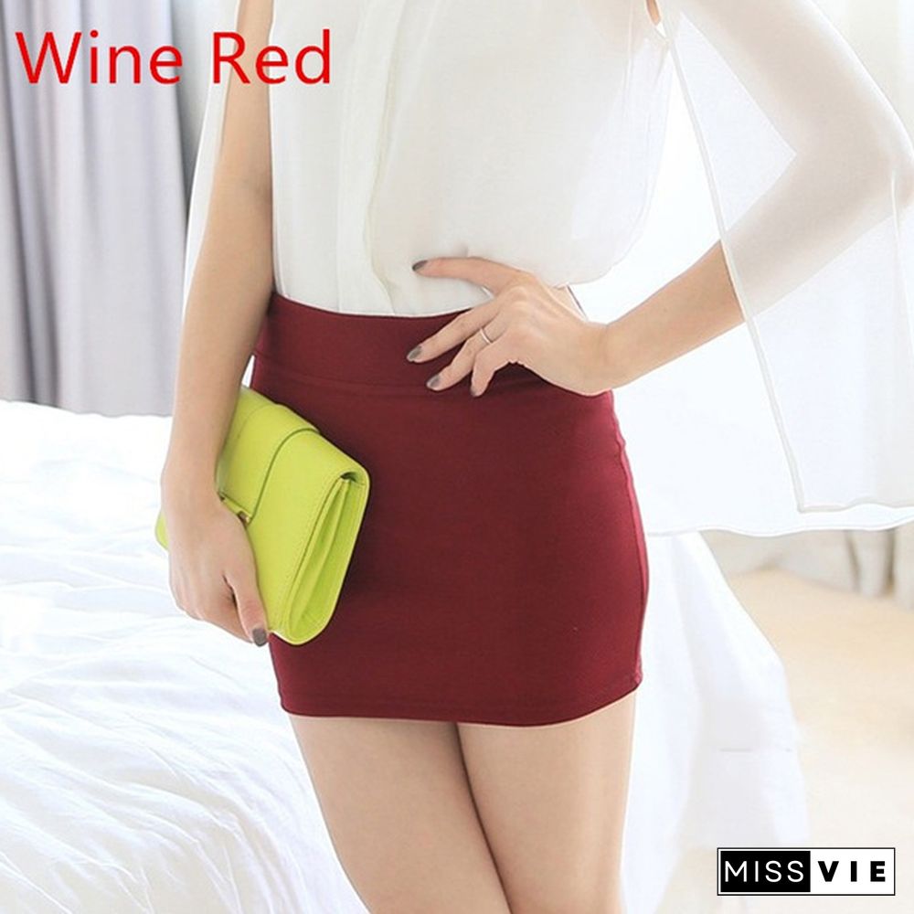 Women Sexy Pencil High Waist Mini Dress Short Skirt