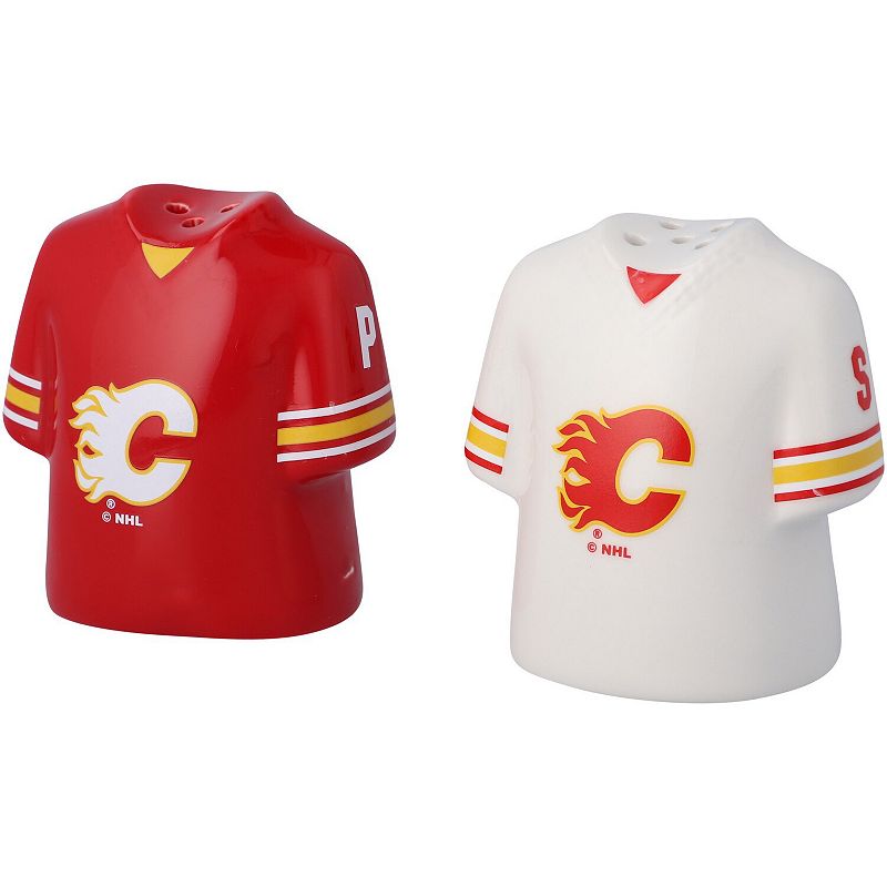 Calgary Flames Jersey Salt and Pepper Shaker Set