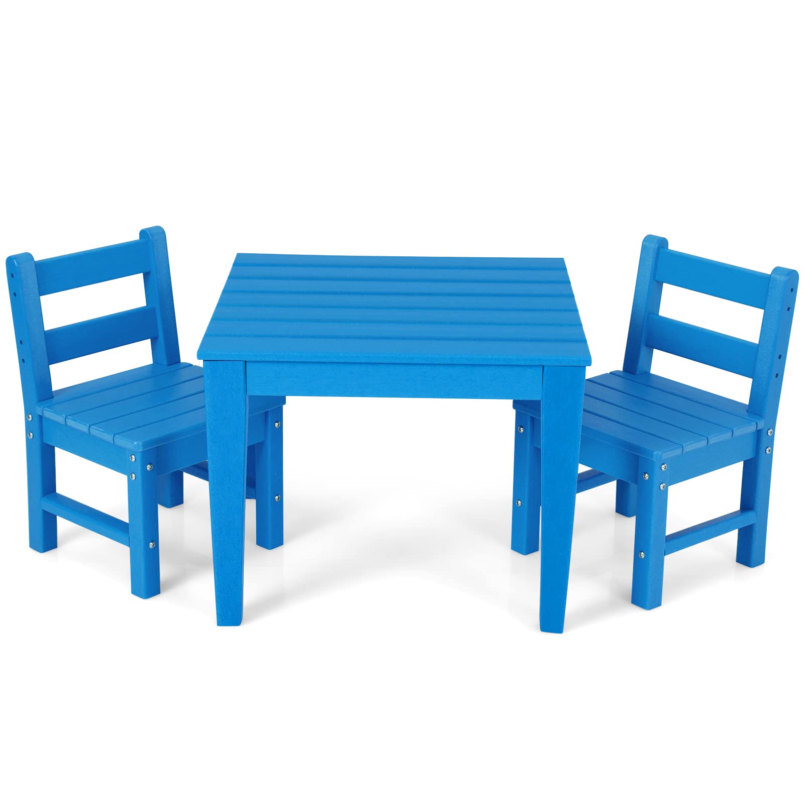 Costzon Kids Table and Chair Set, 3 Piece Toddler Table and Chair Set