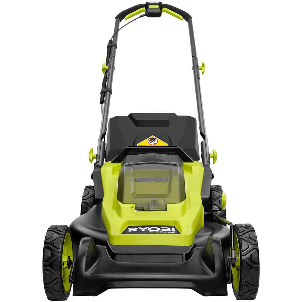 RYOBI ONE HP 18V Brushless Cordless Battery Walk Behind Push Lawn MowerTrimmerBlower with