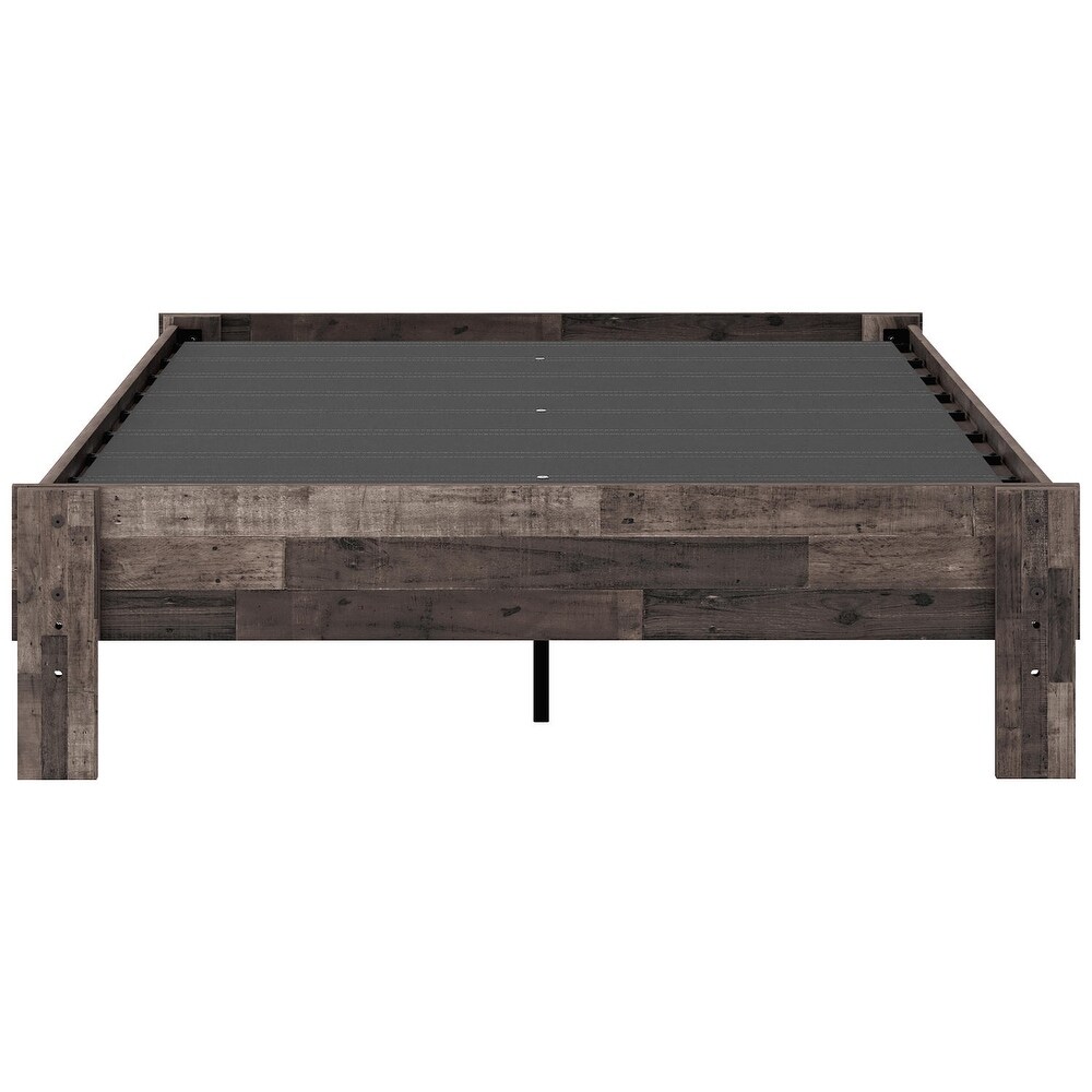 Signature Design by Ashley Neilsville Weathered Woodgrain Platform Bed