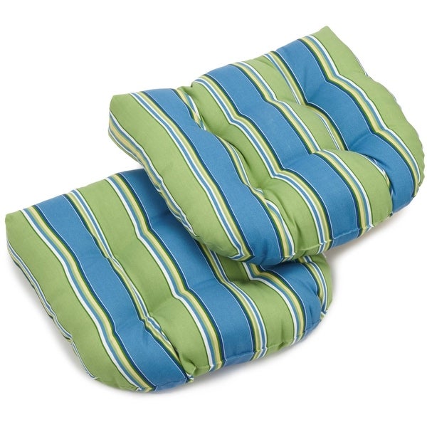 19-inch Rounded Back Indoor/Outdoor Chair Cushions (Set of 2) - 19