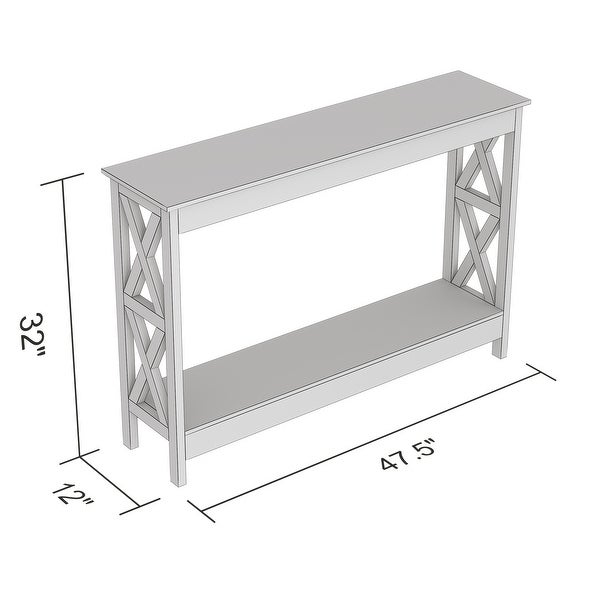 Console Table 47.25L Dark Taupe 1 Shelf - 47.25' x 12' x 32'