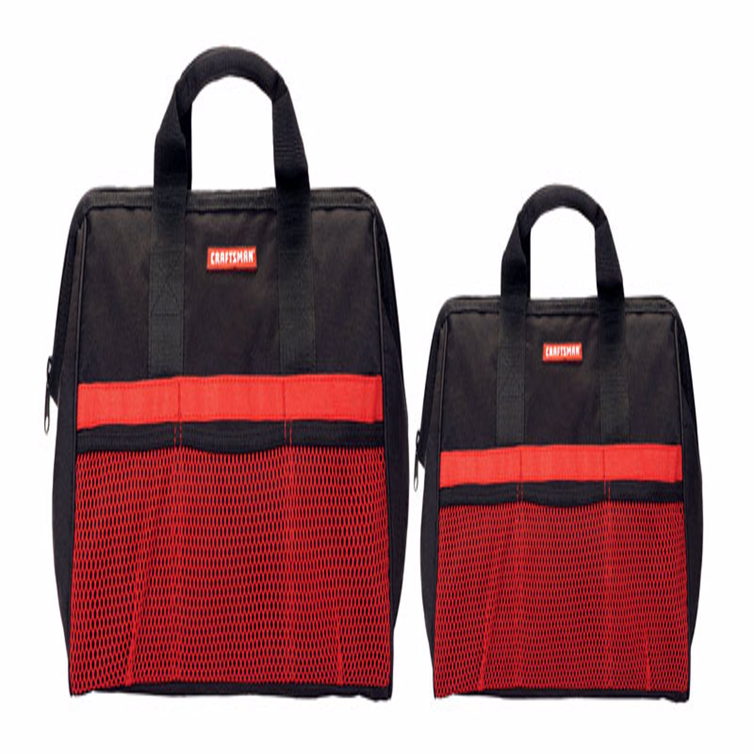 Craftsman 12.25 in. W X 17.5 in. H Ballistic Nylon Tool Bag Set Black/Red 2 pc