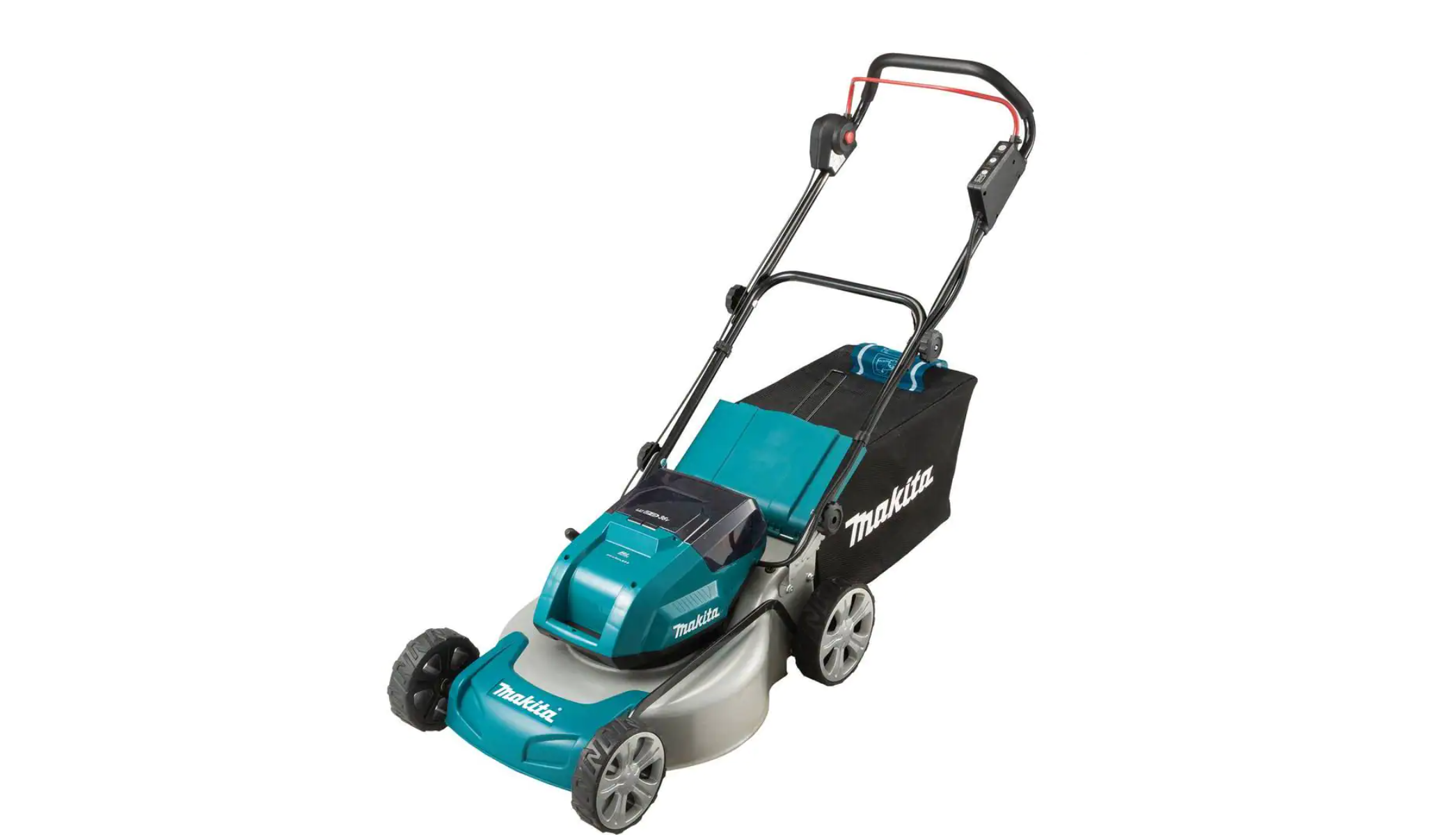 Makita XML03CM1 18 in. 18-Volt X2 (36-Volt) LXT Lithium-Ion Cordless Walk Behind Push Lawn Mower Kit with 4 Batteries (4.0 Ah)