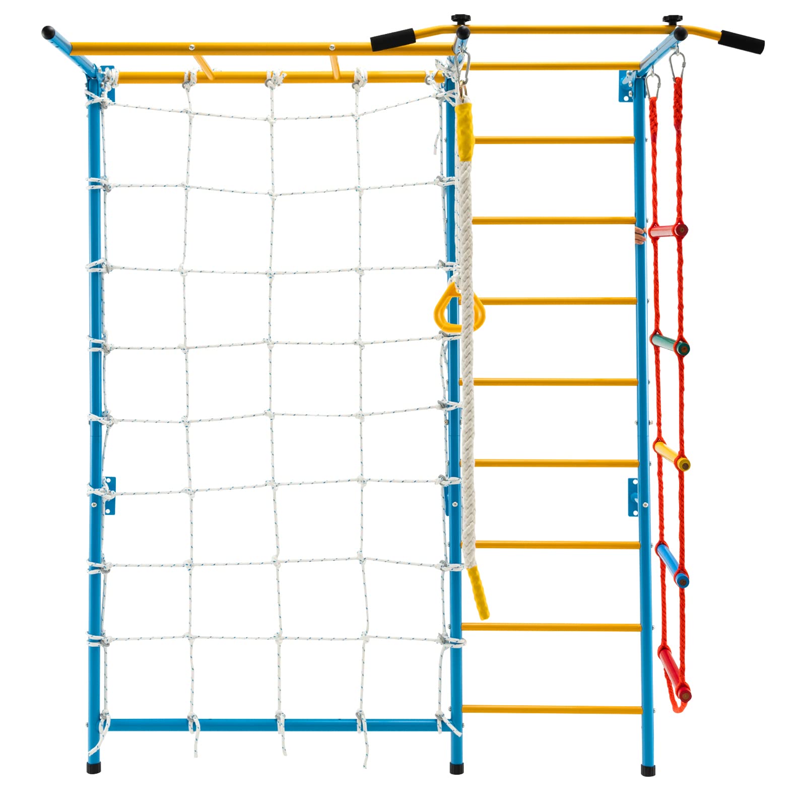 Costzon Climbing Toys for Toddlers, Kids Ladder Wall Set for Exercise, Indoor Steel Stall Bars with Wall Ladder