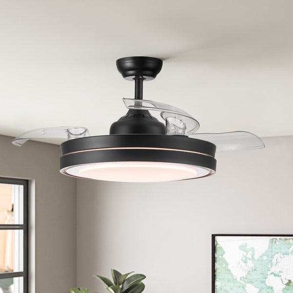 42 in. Black Frame Retractable Ceiling Fan with Remote Control Shopping - The Best Deals on Ceiling Fans | 41719779