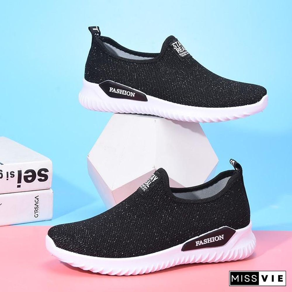 Women Sneakers Fashion Sock Shoes Female Vulcanized Shoes Casual Slip On Flats