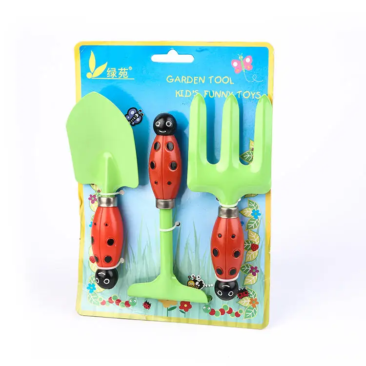 Kids gardening set with garden hand tools with cute handle