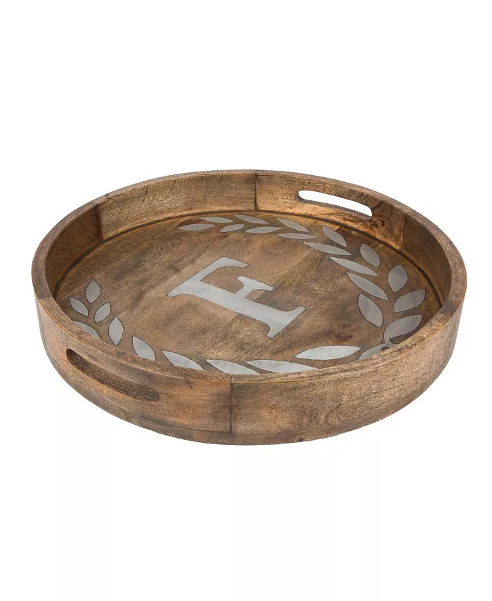 The GG Collection Heritage Collection Monogram Mango Wood Round Tray