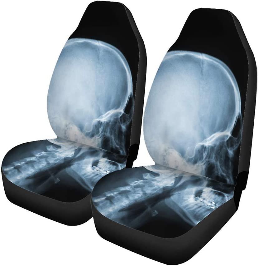 Set Of 2 Car Seat Covers X Ray Universal Auto Front Seats Protector Fits For Car，suv Sedan，truck