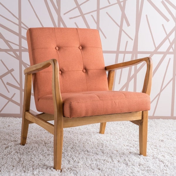 Brayden Mid-Century Fabric Club Chair by Christopher Knight Home