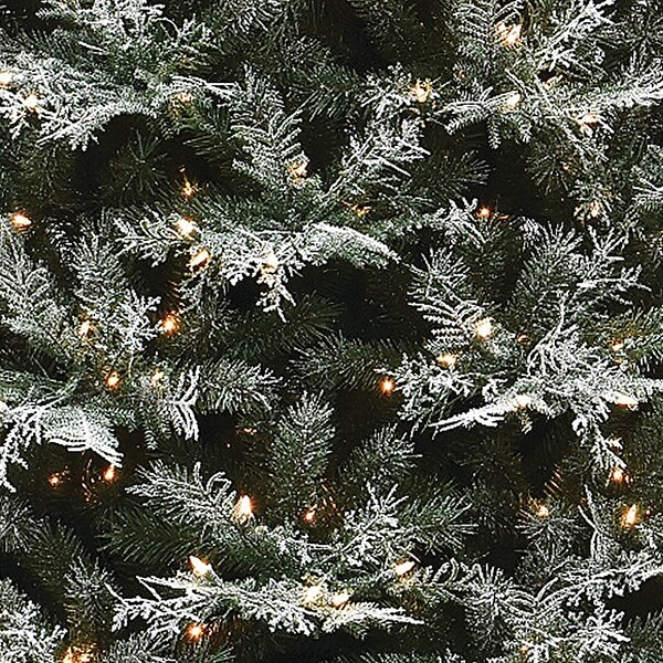 National Tree Company 7.5 ft. Snowy Stonington Fir Tree with Dual Color LED Lights