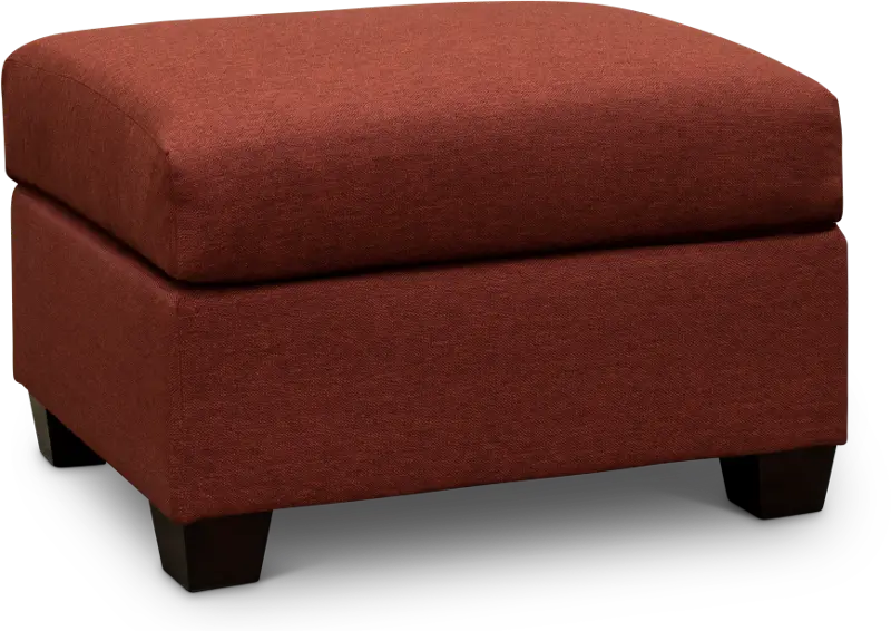 Wall St. Red Ottoman