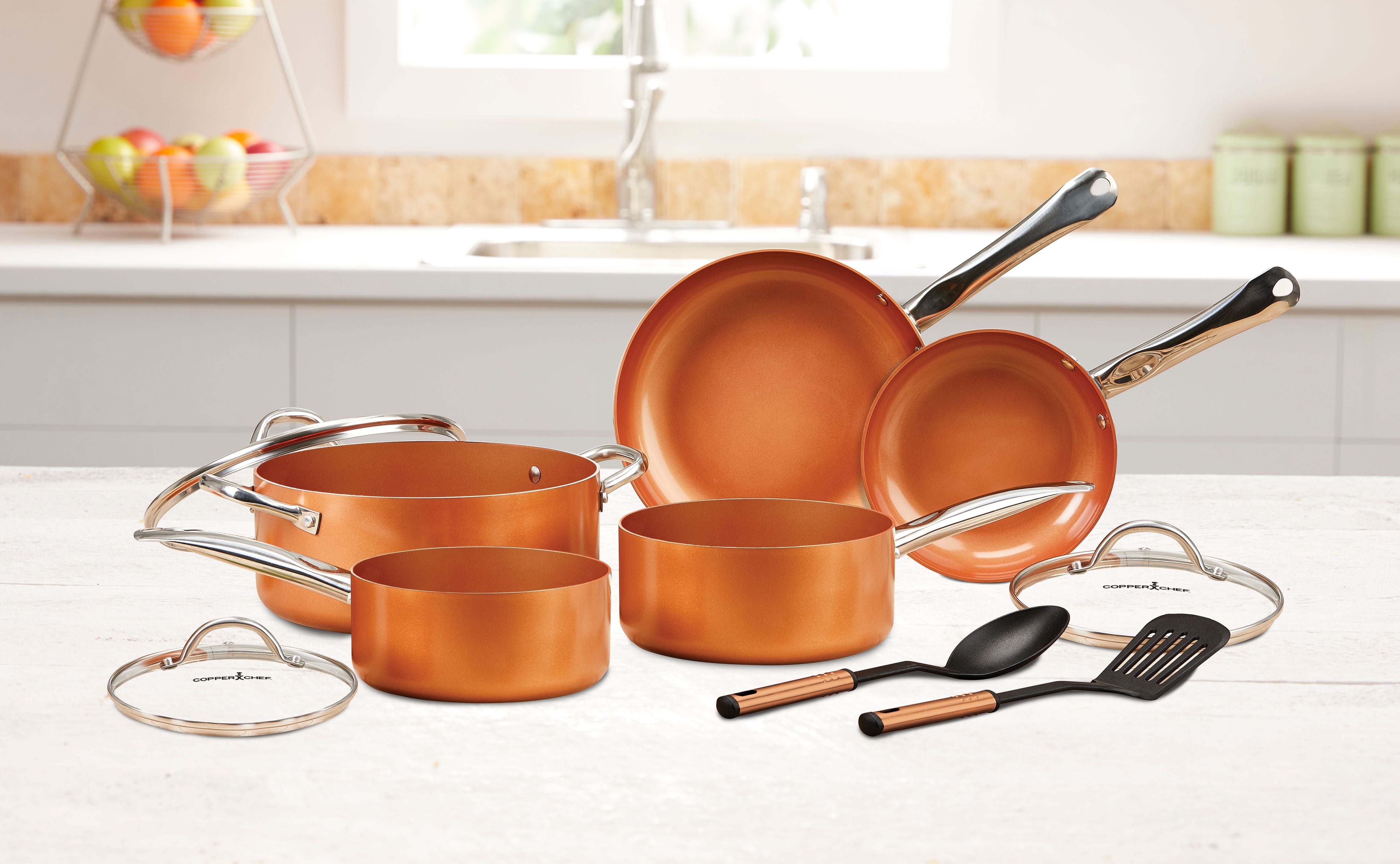 Copper Chef 10 Piece Nonstick Pan Set, with CeramiTech