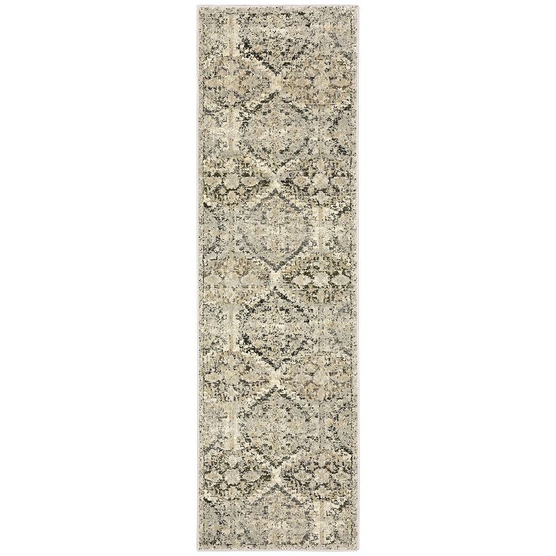 StyleHaven Franklin Distressed Panel Lattice Area Rug