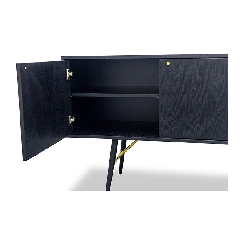 OMARI Sideboard Buffet 160cm - Black Ash