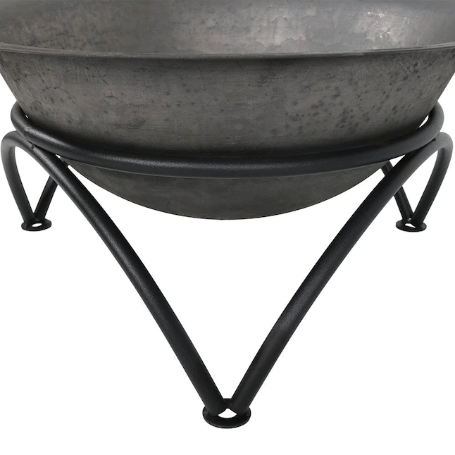 Sunnydaze Decor RCM-LG652 24-in W Grey Cast Iron Wood-Burning Fire Pit