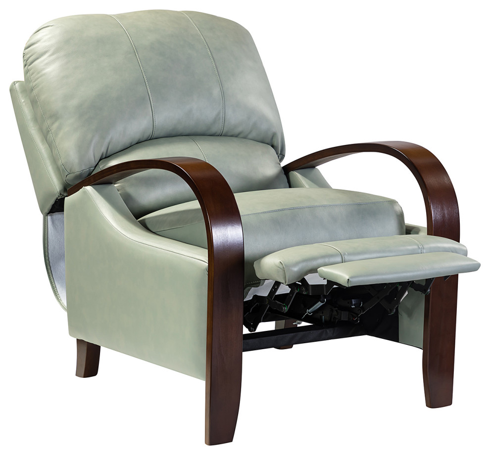 Amanda Genuine Leather Manual Recliner   Contemporary   Recliner Chairs   by Karat Home  Houzz