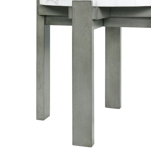 Picket House Furnishings Rysa Round End Table in Grey