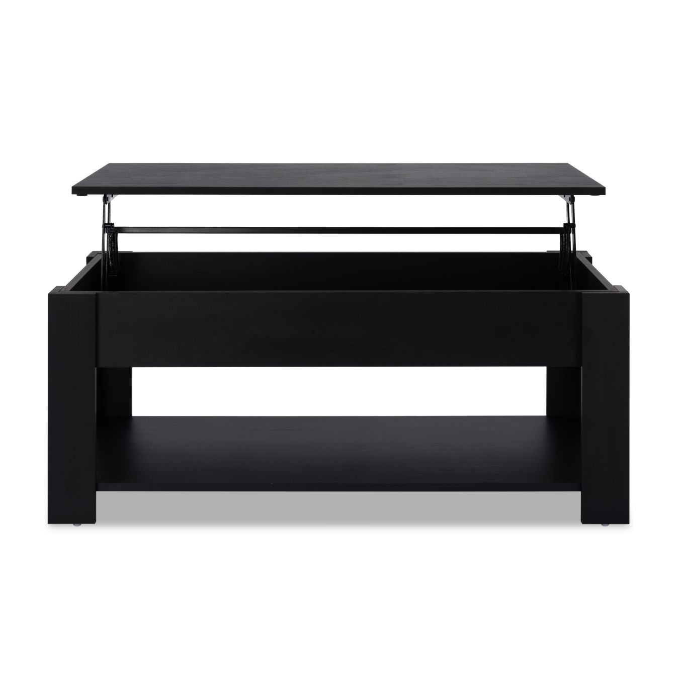 Simple Design Wood Coffee Table Lift Top Table with Storage Shelf