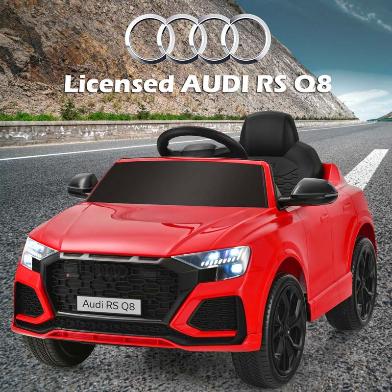 12V Licensed Audi Q8 Kids Ride On Car, Battery Powered 4 Wheeler Riding Toy Car with Remote Control