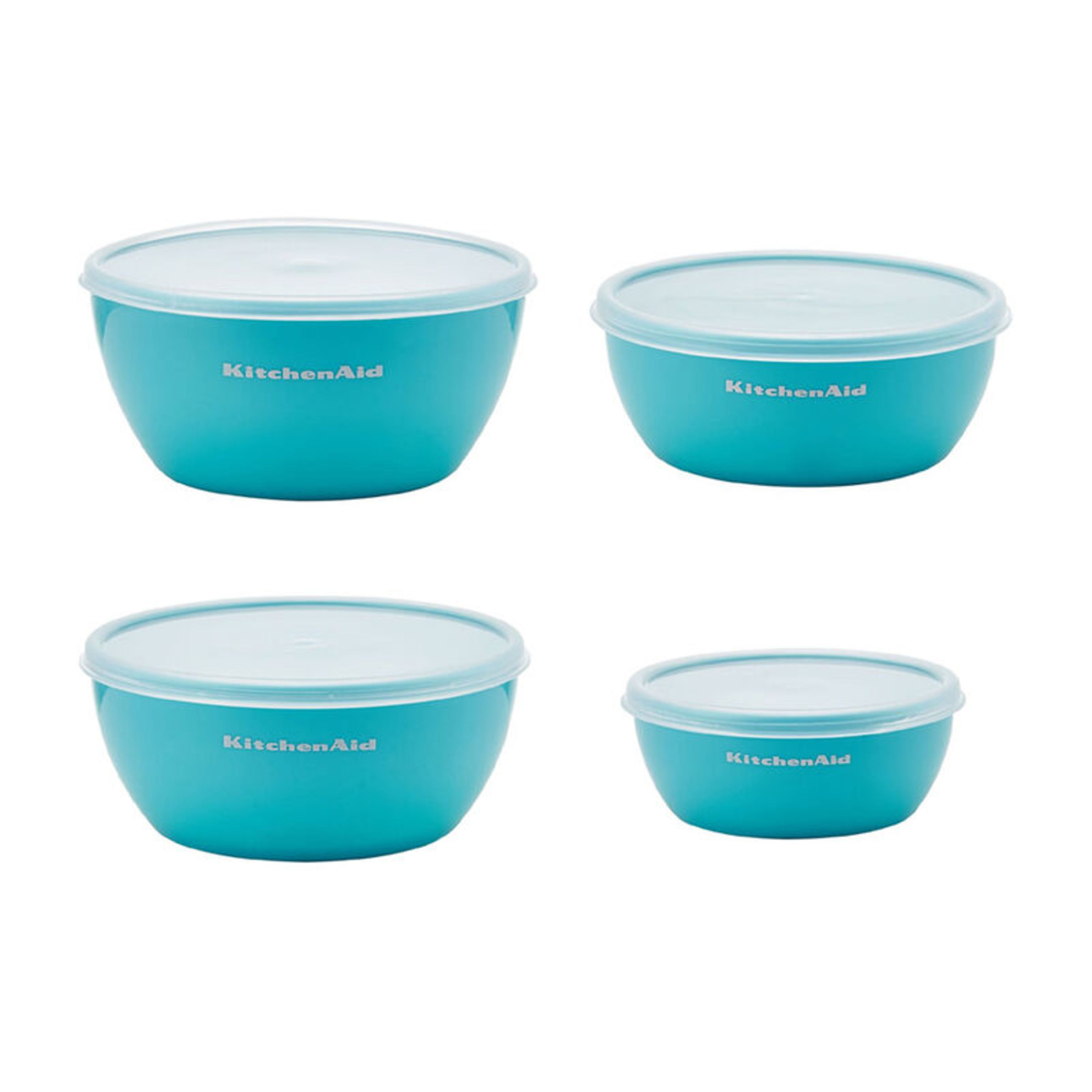 Kitchenaid 4-piece Prep Bowl Set with Lids in Aqua Sky and Assorted Sizes