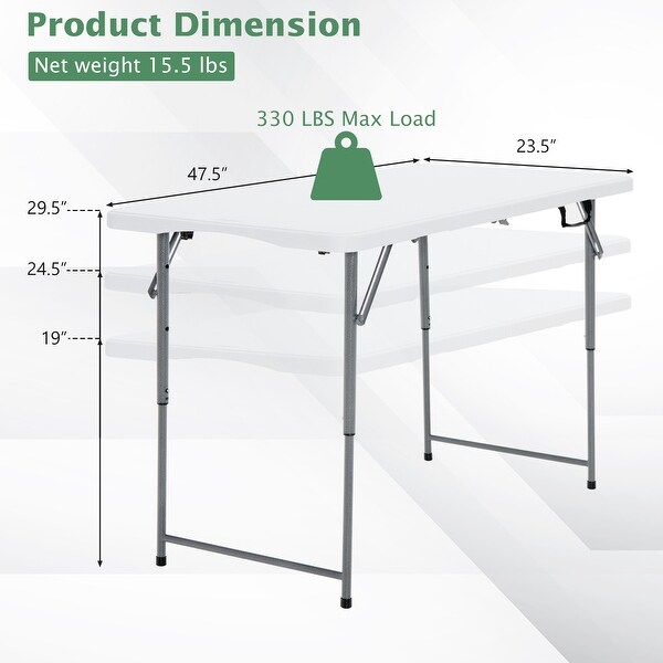 3Level Height Adjustable Folding Table